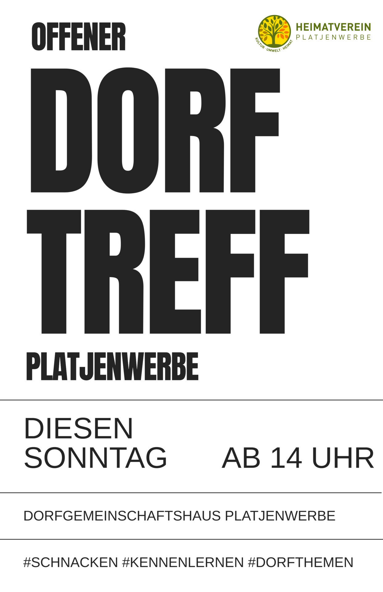 Offener Dorftreff am 17. August 2025